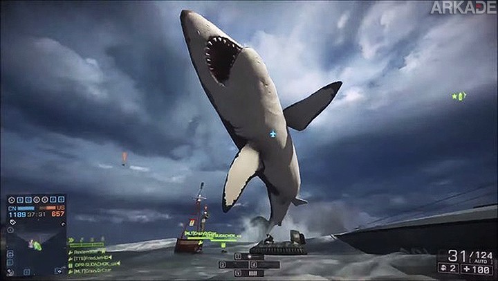 Tem um tubarão pré-histórico gigante em Battlefield 4. Veja como encontrá-lo!