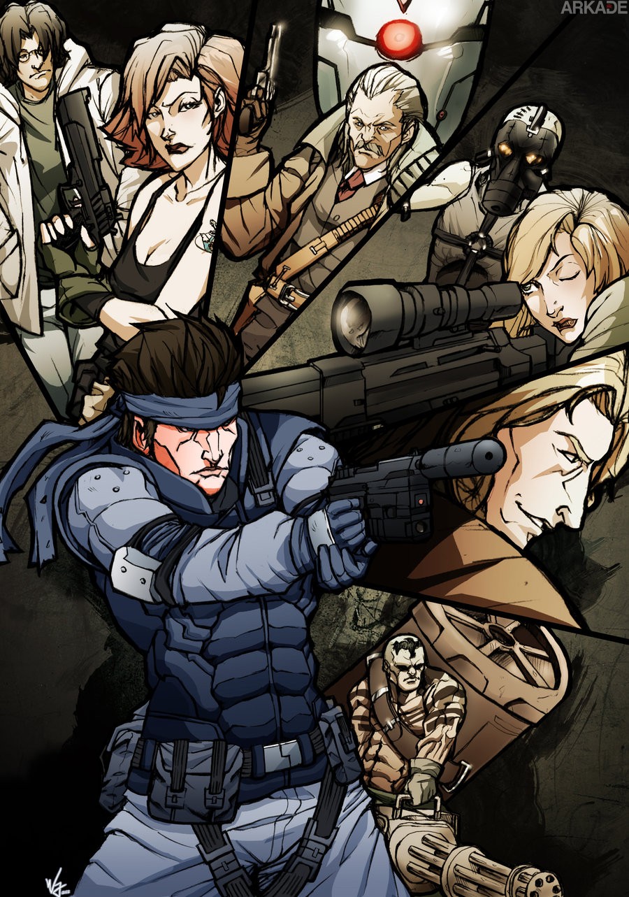 O elenco de Metal Gear Solid imortalizado em uma bela fan art - Arkade