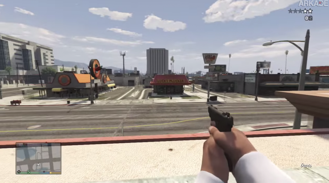 Jogador modifica GTA V e faz do jogo um FPS. Veja só como ficou.