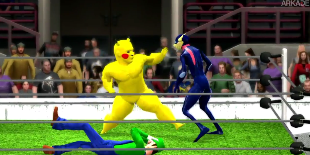 Gosta de coisa esquisita? Então conheça WWE vs Super Smash Bros.