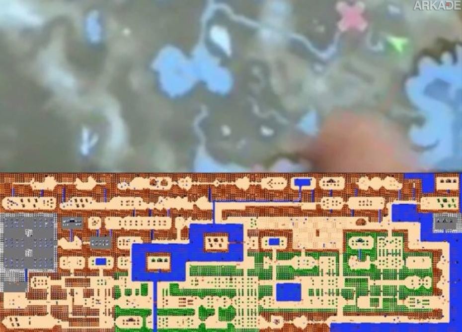 Fãs "estudam" mapa do Zelda do Wii U e acreditam que se trata de uma versão do primeiro jogo da série