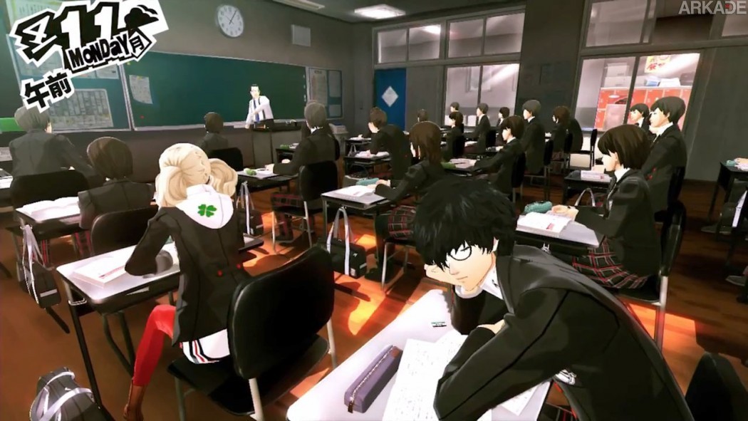 É hora de conferirmos um pouquinho de gameplay do estiloso Persona 5