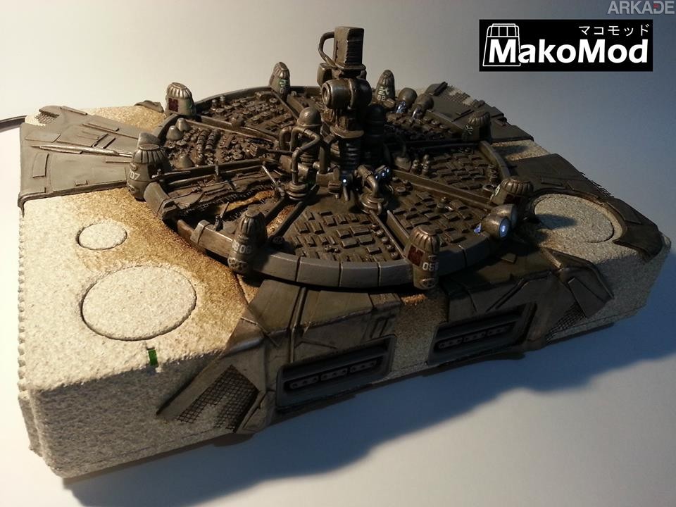 Olha só que incrível essa Midgar de Final Fantasy VII construída na tampa de um PSOne!
