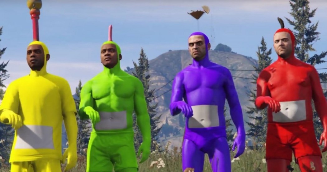 Alguém recriou a abertura dos Teletubbies em GTA V. E ficou comicamente bizarro