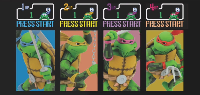 Essas actions figures do beat 'em up clássico das Tartarugas Ninja é tudo que você vai precisar agora