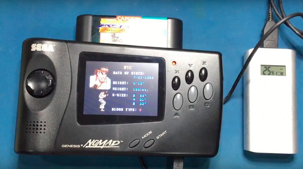 Colocaram energia USB no Nomad, portátil da Sega que rodava games de Mega Drive