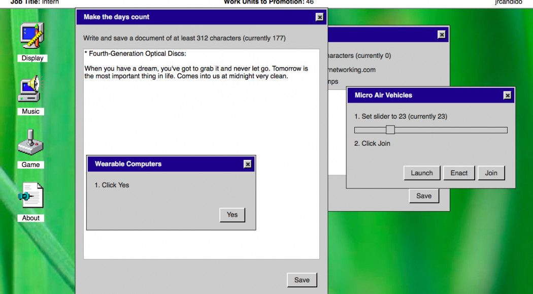 Este estranho simulador traz de volta os gloriosos dias do Windows 95