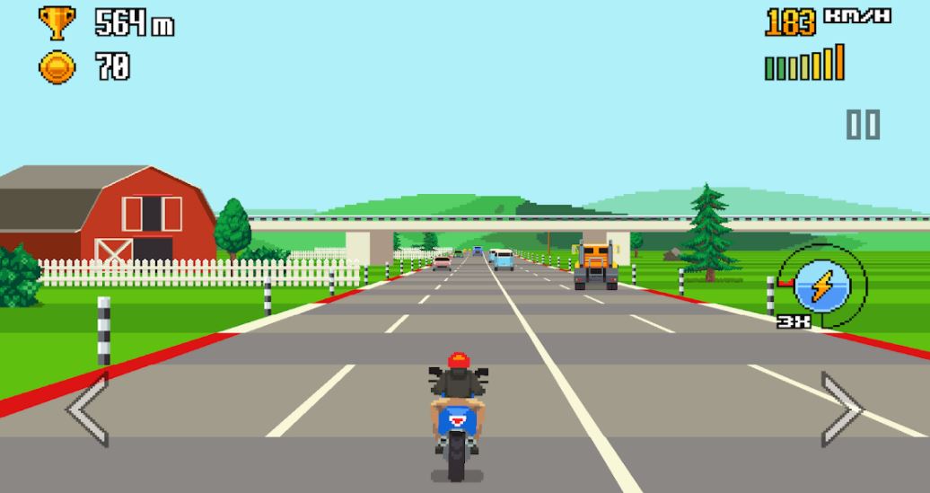 Retro Highway é tipo um Super Hang-On (GRATUITO) para jogar no celular!