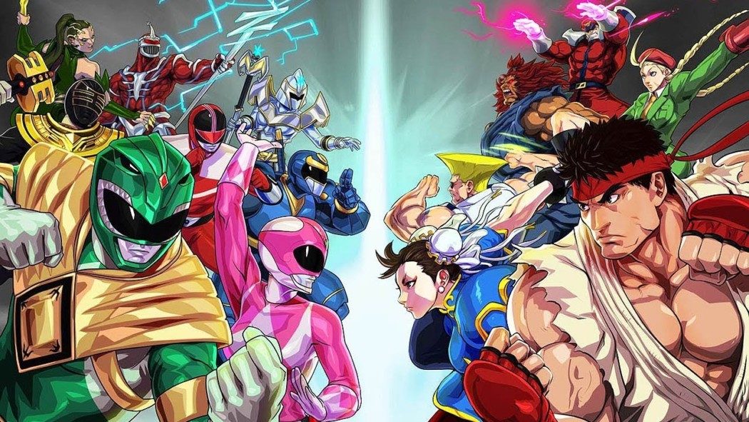 Sabia que está rolando um crossover de Street Fighter com Power Rangers?