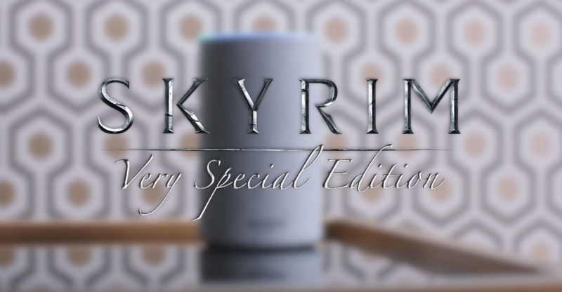 Apesar da brincadeira, a Bethesda lançou de verdade uma versão de Skyrim para o Amazon Alexa