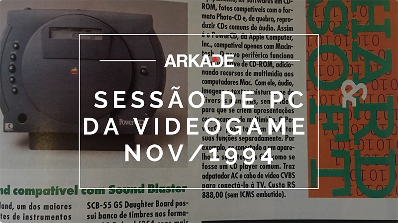 A seção de computadores da Revista Videogame, de novembro de 1994