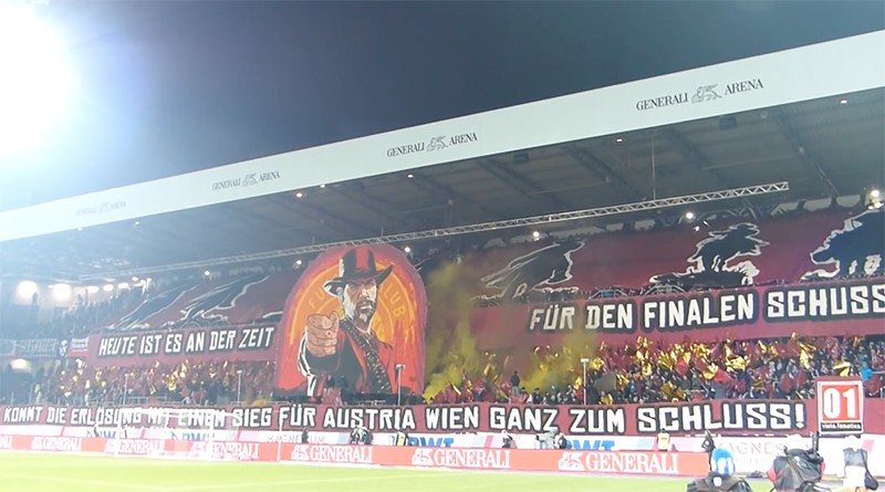 Torcida do Austria Viena faz mosaico de Red Dead Redemption 2 antes de clássico