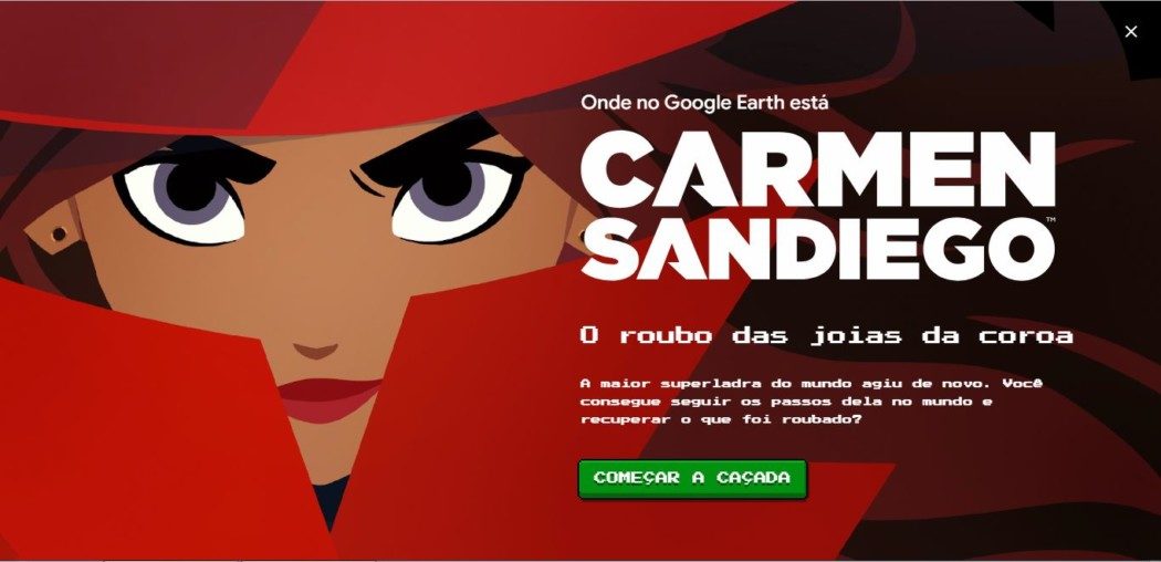 Jogue agora mesmo "Onde no Mundo está Carmen Sandiego" no Google Earth