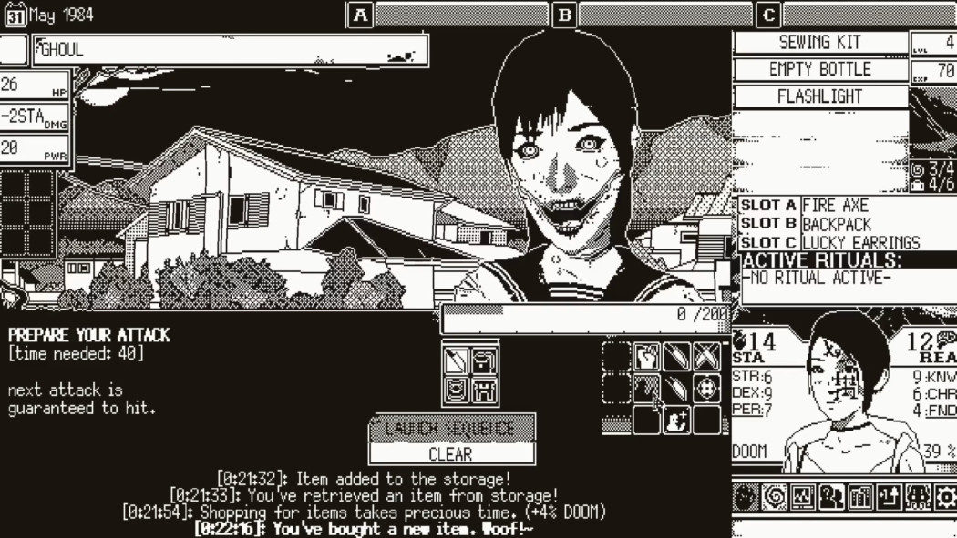 Conheça World of Horror, um curioso game de terror 1-bit que chega em fevereiro