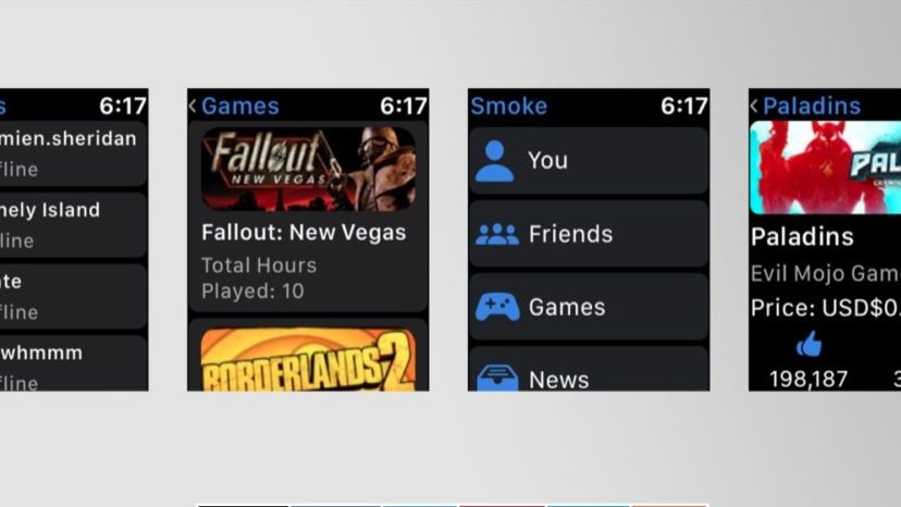 Aplicativo não oficial oferece diversas informações da sua conta Steam no Apple Watch