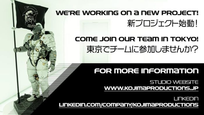 Kojima Productions já está trabalhando em seu próximo game