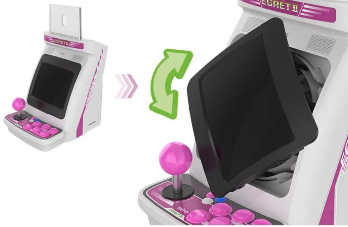 Taito anuncia Egret II Mini, seu mini-arcade com tela que gira e clássicos