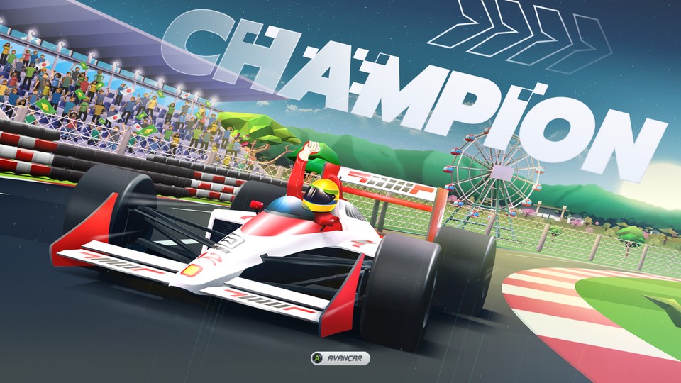 Senna Sempre dá aula sobre Senna em um "novo game" dentro de Horizon Chase