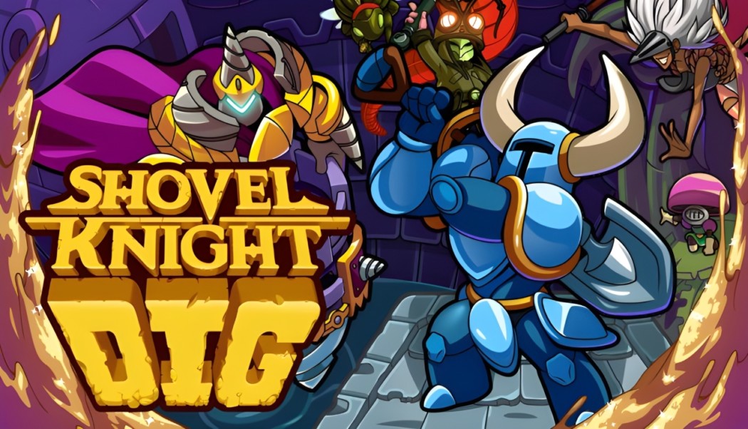 Shovel Knight: Dig é um jogo de plataformas vertical em que tens