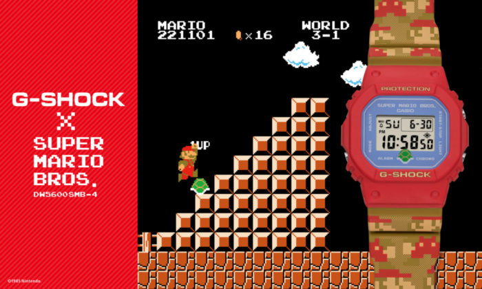 E a Casio que lançou um G-Shock especial inspirado em Super Mario Bros.?