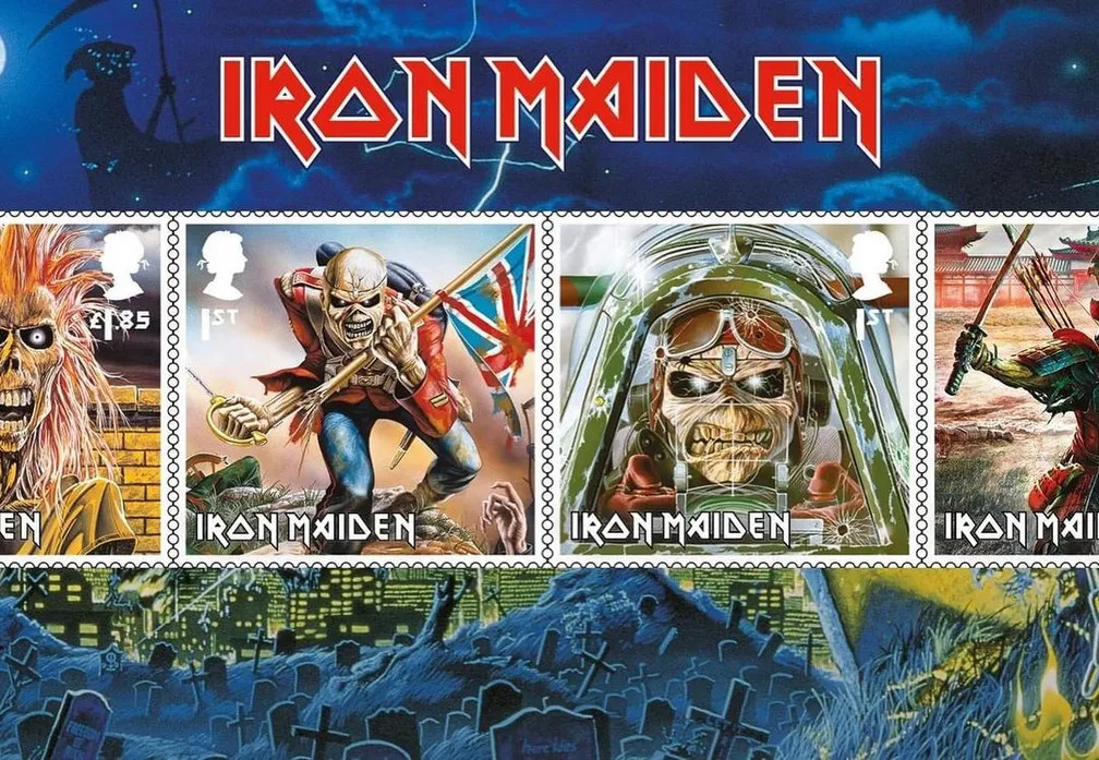 O Iron Maiden vai estampar uma série de selos no Reino Unido