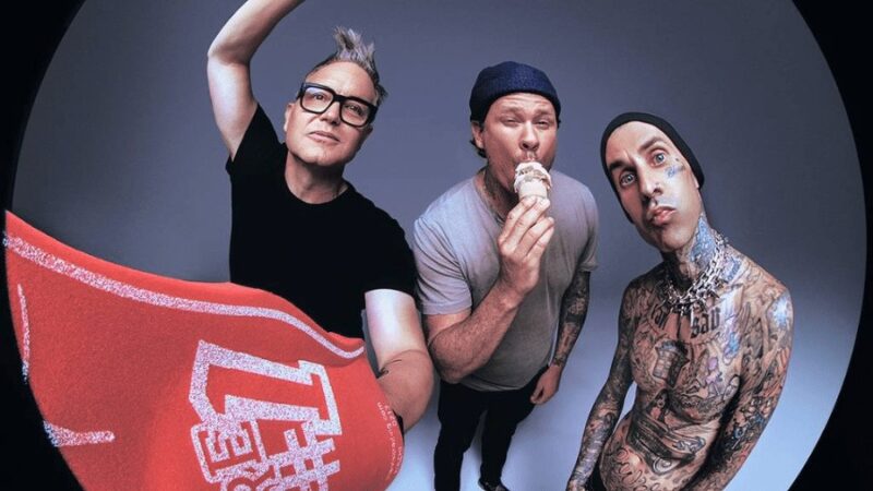 O Blink182 vai tocar no Brasil em 2024, para compensar a ausência