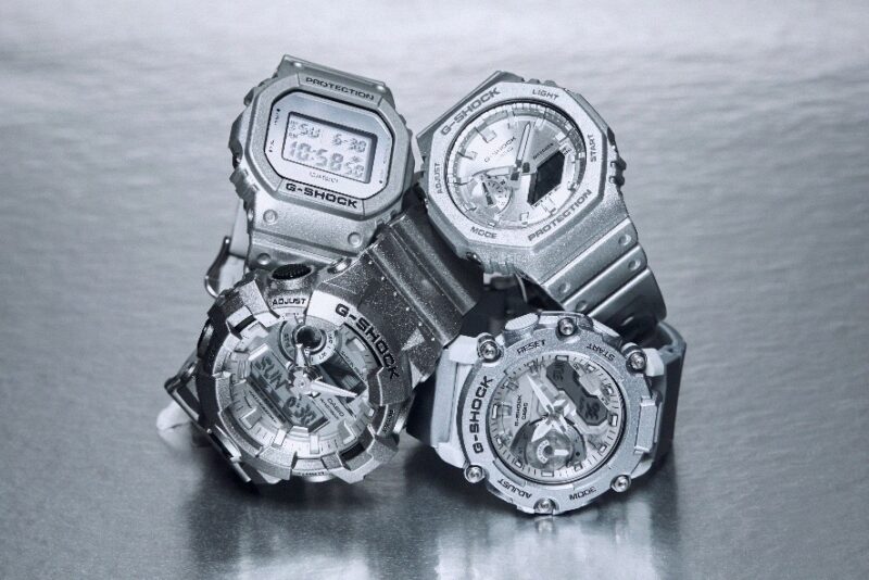 G- Shock cria linha retrofuturista com modelos em tonalidades metálicas