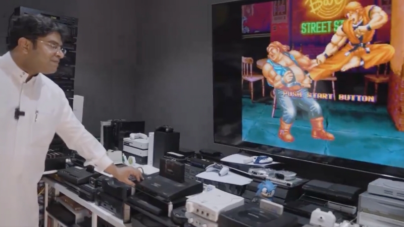 Este gamer saudita ligou 444 consoles de uma vez em uma só TV e foi parar no Guinness por isso