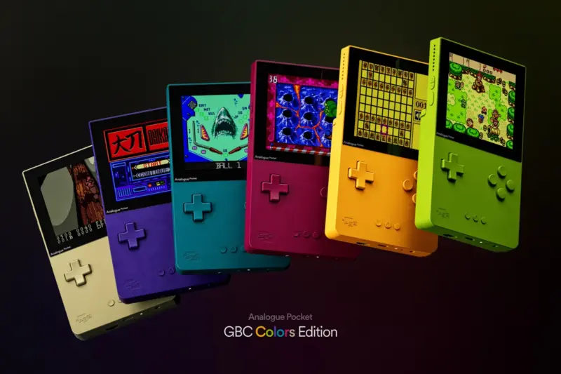 Analogue lança edições coloridas do seu Pocket, com as mesmas cores do Game Boy Color (mais um dourado)