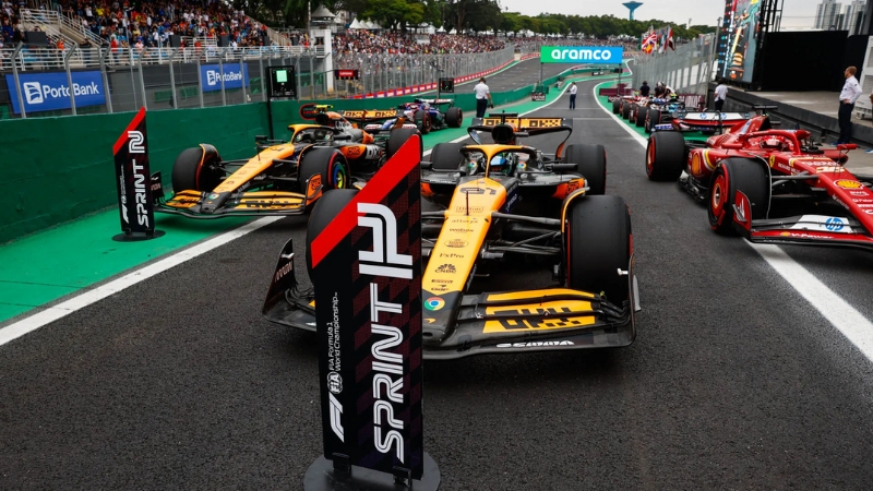 Fórmula 1 - McLaren domina a sexta no GP de São Paulo, com Norris liderando os treinos e Piastri cravando a pole da Sprint