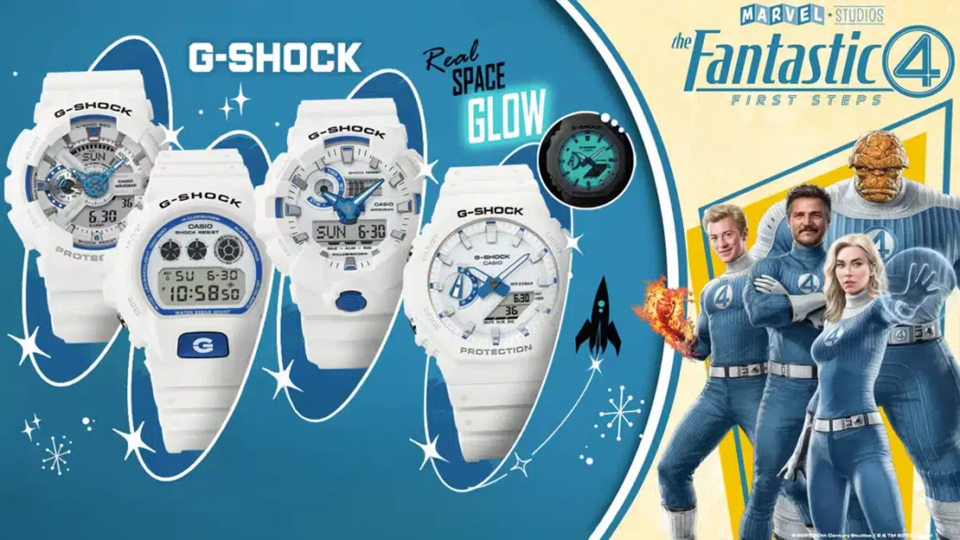 G-Shock celebra a chegada do Quarteto Fantástico com quatro relógios especiais