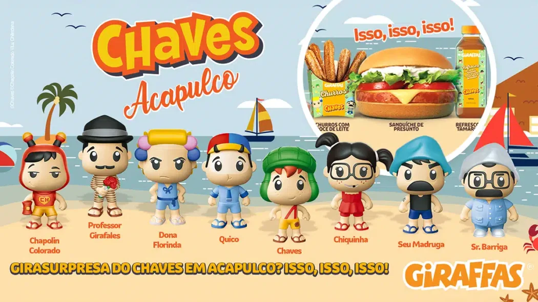 Giraffas lança um Combo especial de Chaves em Acapulco com churros e sanduíche de presunto