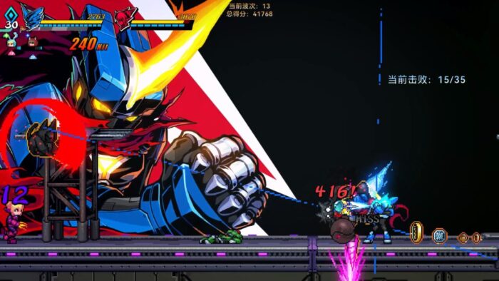 Demo de Super Alloy Crush chega ao Steam em 22 de janeiro com pancadaria roguelike inspirado em Mega Man