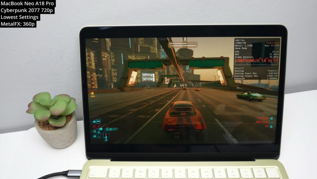 O MacBook Neo da Apple surpreende ao rodar jogos com desempenho razoável, mas com óbvias limitações