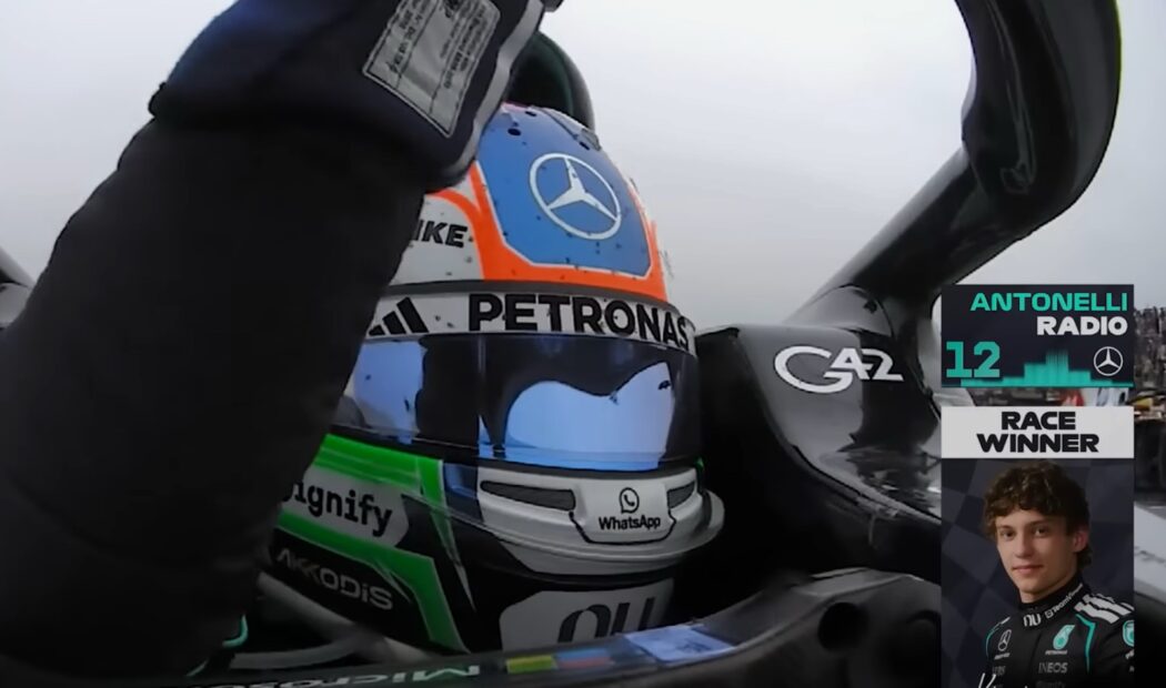 Kimi Antonelli agradece a Mercedes por “ajudarem ele no sonho” da primeira vitória na Fórmula 1