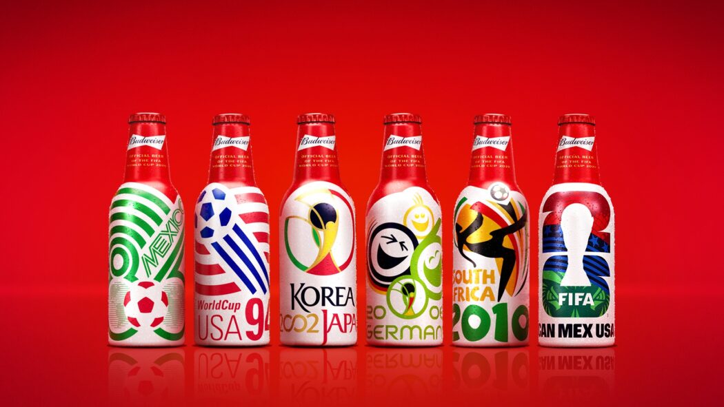 Budweiser lança garrafas colecionáveis de alumínio em homenagem às Copas do Mundo