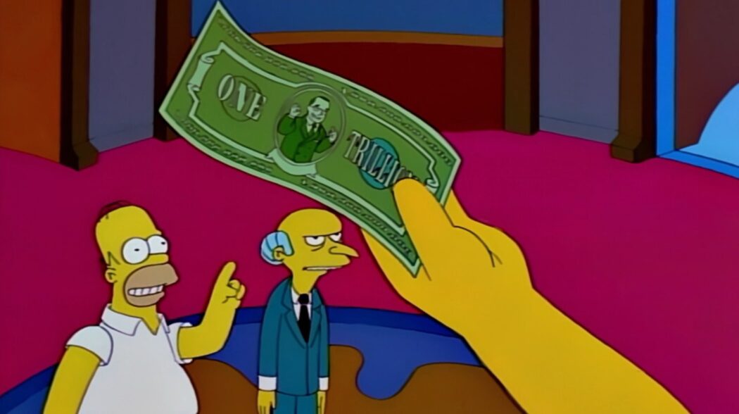 Os EUA imprimiram uma nota de um trilhão de dólares? Relembre a famosa nota de Os Simpsons