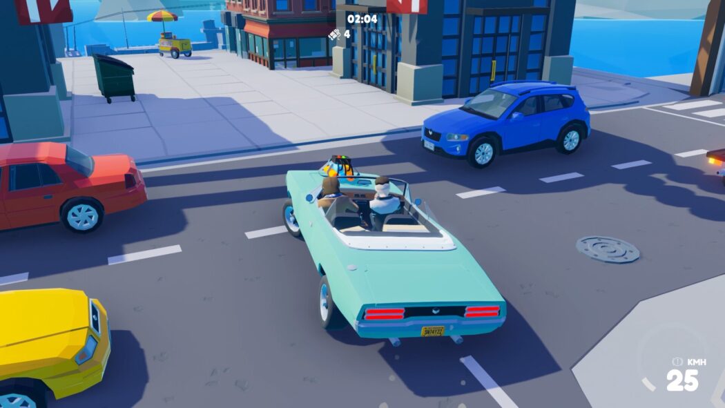 Carry the Pack Rack promete passeios caóticos em um game onde um amigo acelera o carro e o outro dirige, ao mesmo tempo
