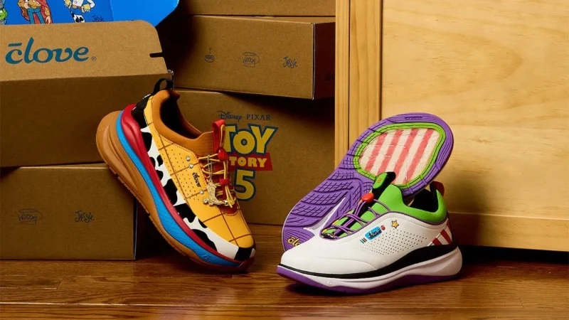 Toy Story 5 ganha tênis focado em profissionais da saúde da marca Clove, inspirado em quatro personagens