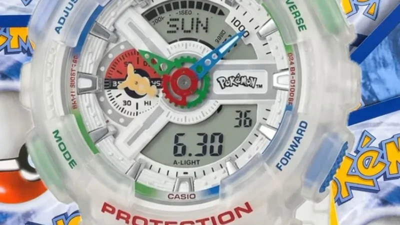 Vazamento revela um novo relógio G-Shock Pokémon GA-110PKM-7A, de uma nova collab entre Casio e os monstrinhos
