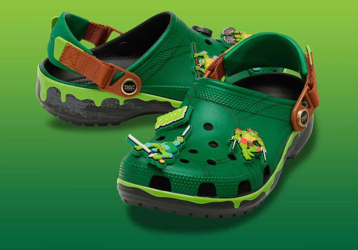 Crocs lança primeira collab com Teenage Mutant Ninja Turtles e traz modelos das tartarugas e do Destruidor