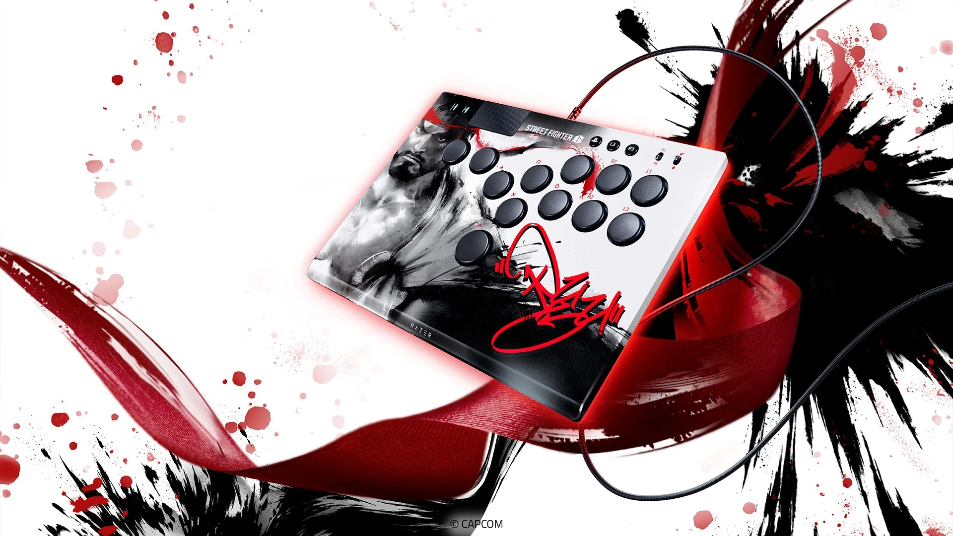 Razer apresenta o Kitsune Ryu Edition, controle arcade com visual inspirado em Street Fighter 6