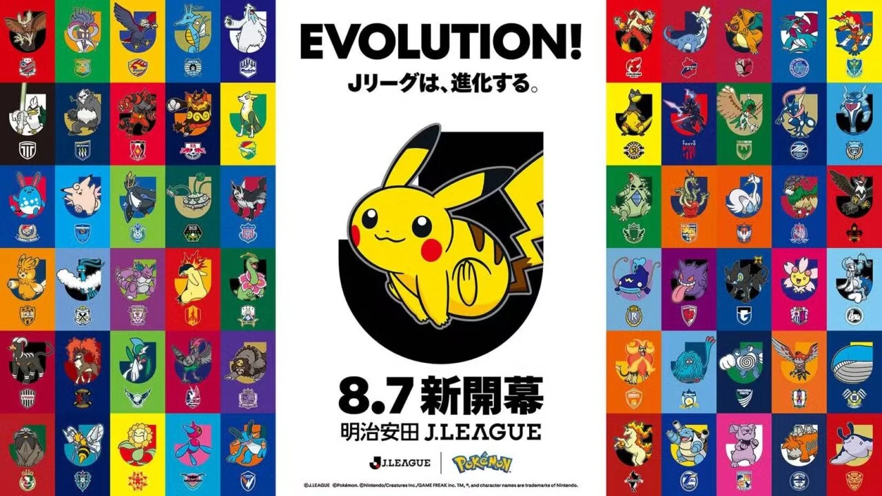 A The Pokémon Company se uniu à liga japonesa de futebol, e cada um dos 60 clubes ganhará um mascote oficial