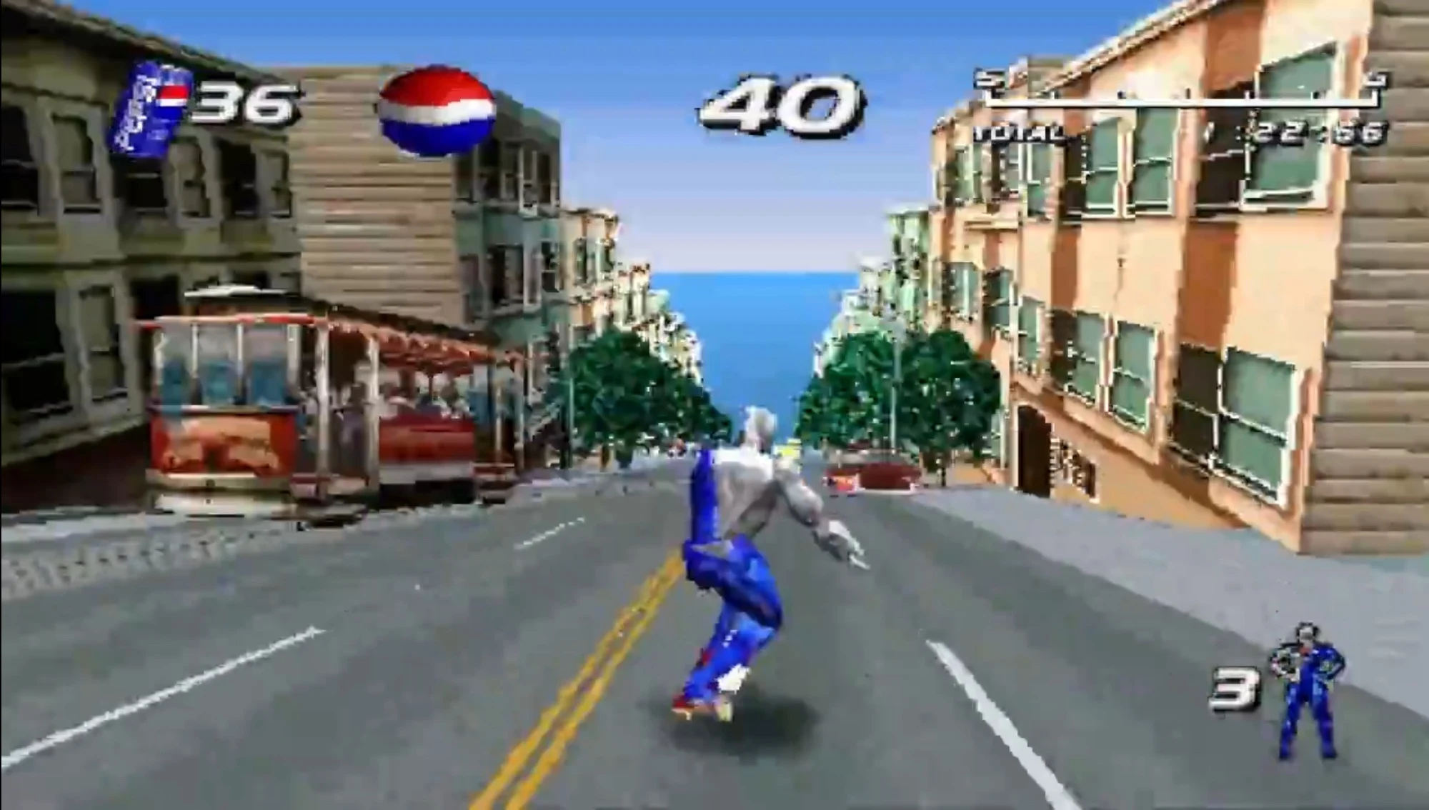 Criaram um site para jogar diretamente no navegador o clássico e peculiar Pepsiman de PlayStation