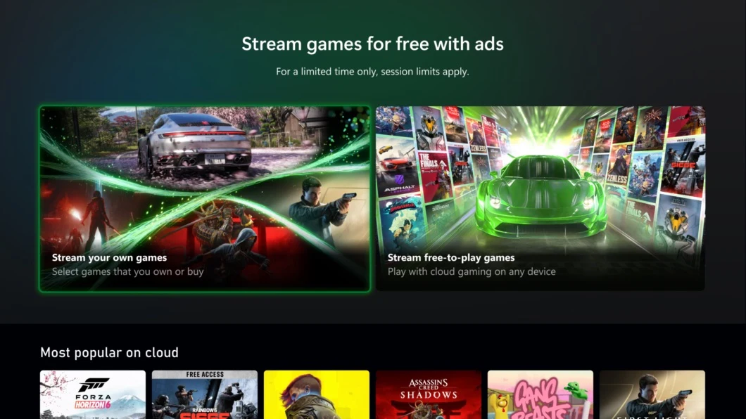 Microsoft testa Xbox Cloud Gaming grátis com anúncios e sem acesso ao Game Pass