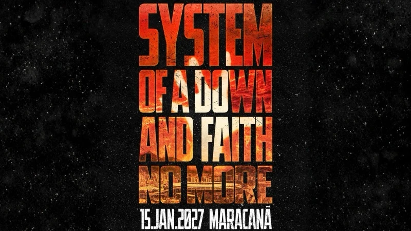 Venda geral dos ingressos para os shows de System of a Down e Faith No More começam amanhã, 21 de agosto