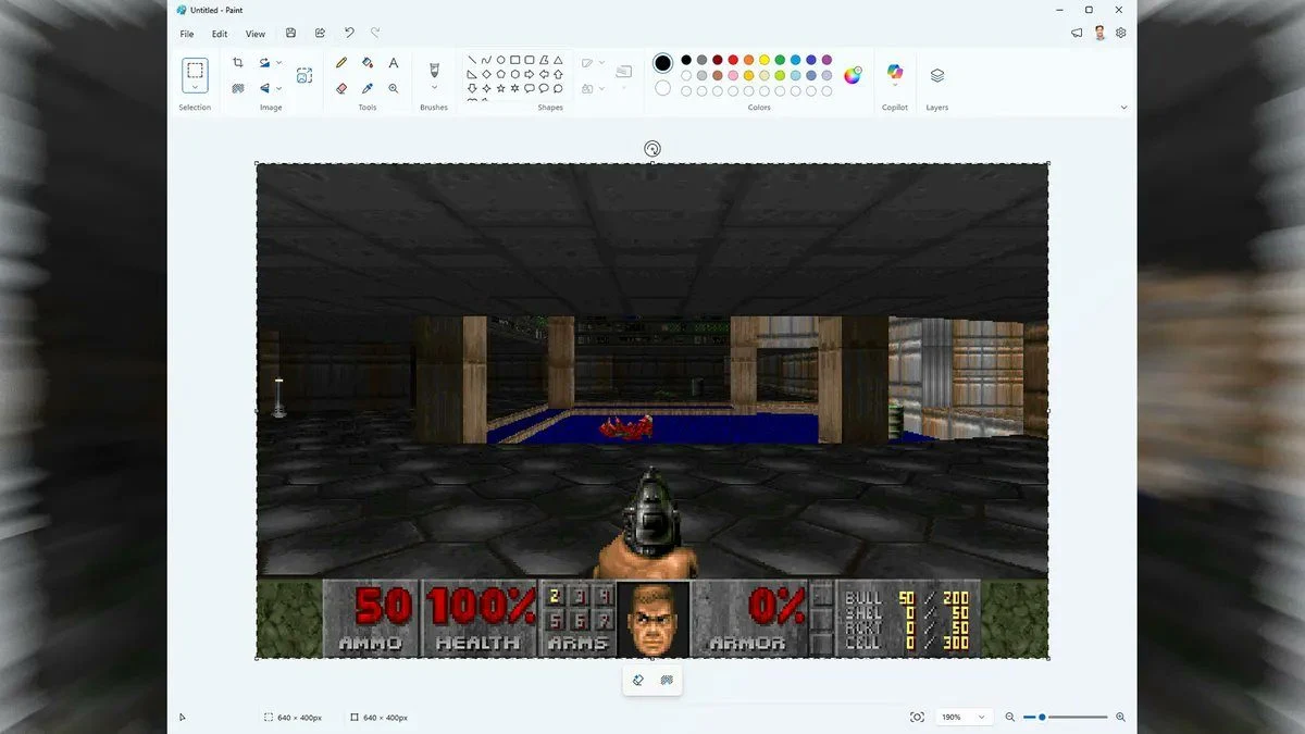 E a mais nova plataforma a receber um port de Doom é... o MS Paint!