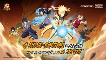 Free Fire x NARUTO SHIPPUDEN traz de volta o Capítulo Um: Invasão da Nove-Caudas com conteúdos pedidos pelos fãs
