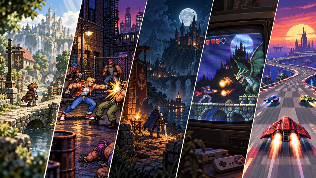 Cinco estilos de arte 16 bits que voltaram com força aos jogos de 2026