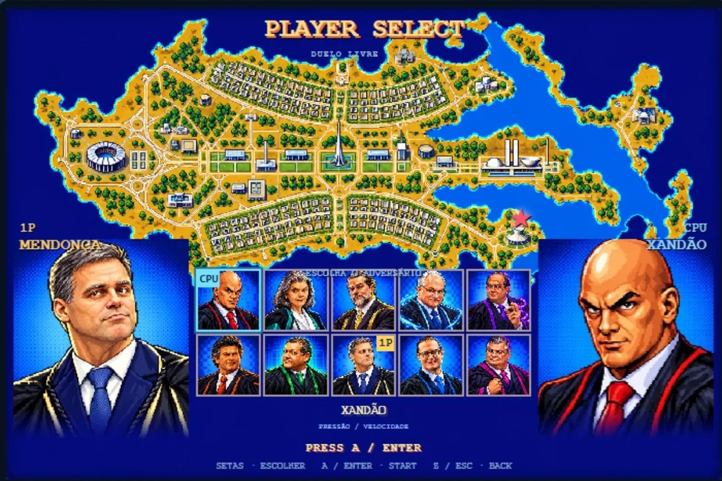 Supremo Tribunal Fighter: crise no STF vira jogo de luta que parodia o estilo Street Fighter (imagem 2)